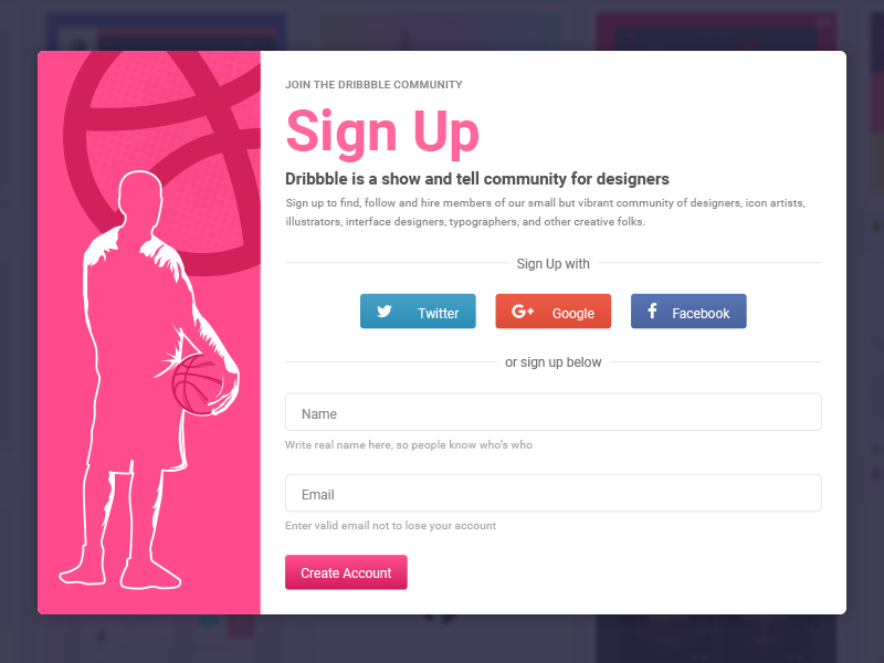 99ui#4 Sign-Up Form responsive flat web dribbble sign up form animations interaction ux ui webflow free
