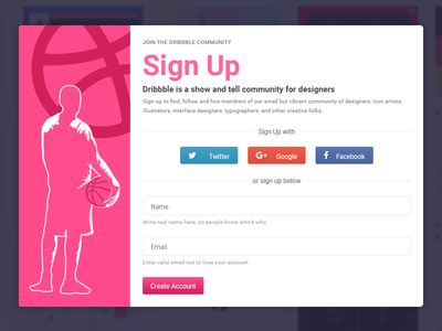 99ui#4 Sign-Up Form animations dribbble flat form free interaction responsive sign up ui ux web webflow