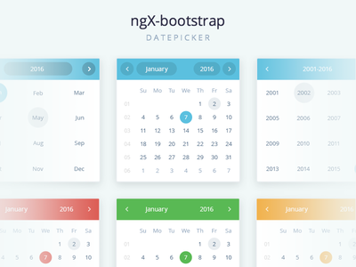 ngx-datepicker angular bootstrap datepicker design flat framework interface ui ui design ux web webdesign