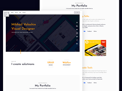 Personal Website branding design flat font minimal personal portfolio responsive typography ui ux webflow