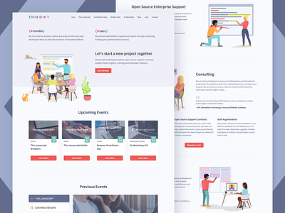 New ThisDot is live agency angular event events flat frameworks illustration illustrations landing webflow website workshop