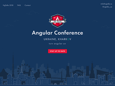 Meet NgTalks 2019 angular city conference dark dark blue event hero hero section javascript js ngtalks ui ux design ui design webflow