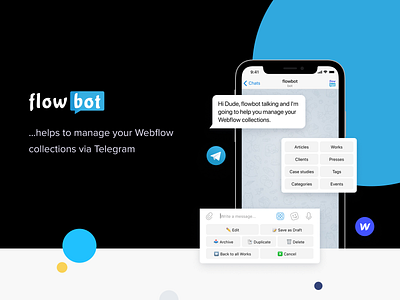 flowbot bot messenger saas saas landing page telegram ui ux web webflow