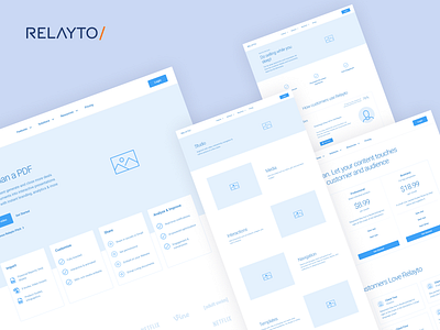 Relayto wireframes content design design figma information architecture information design marketing website pdf presentation prototype ux wireframes wireframing