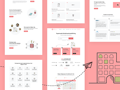 Optimal Kommunikation clean creative design flat illustration marketing marketing site minimal pink ui ux web web design webflow website