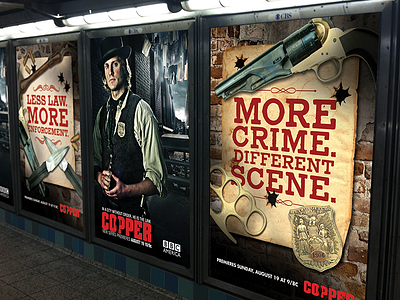 Copper bbc bbcamerica cablenetwork concept creativedirection crime crimescene keyart nyc nycbrandingagency nychistory police strategy tvseries