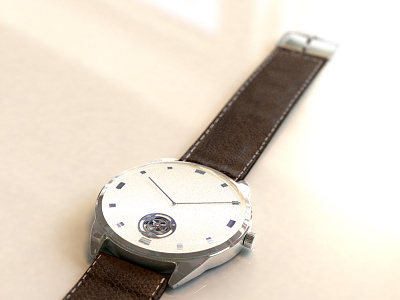 Watch Turb 2 detail leather light render watch
