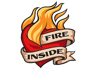 Fire Inside burning heart design fire fire inside fireinside heart heart on fire logo