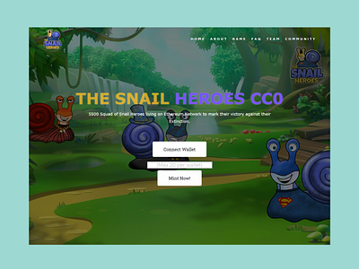 The Snail Heroes NFT Minting Website