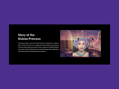 Nubian Princess NFT Website