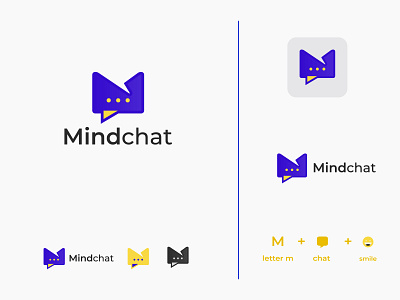 Mindchat, Logo Design Concept branding chat chatlogo design graphic design illustration logo logo design logo make mind mindchat mindlogo vector