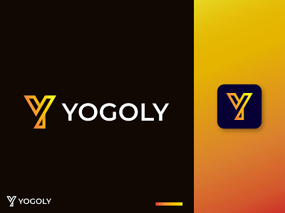 YOGOLY , Modern Logo Design Concept branding business logo company logo freelancerismail111 logo design logos new y logo vector y letter logo y logo y logo mark y logo type y minimal y minimal logo y modern logo yoga yogoly yogoly logo
