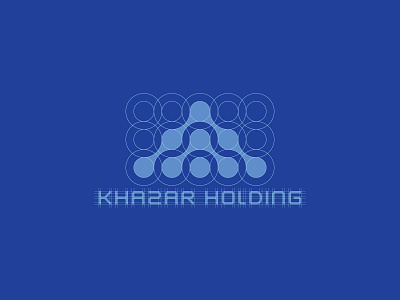 Khazar Holding Logo Grid blue grid khazar logo logodesign wave