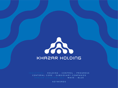 Khazar Holding Logo blue khazar logo logodesign wave