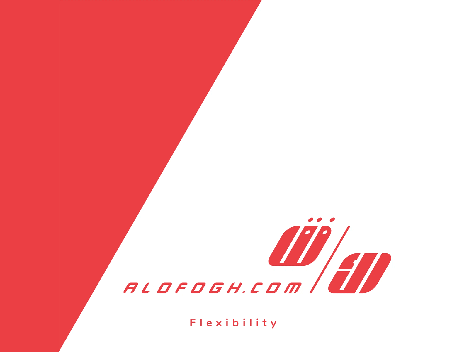 AlOfogh Flexibility arabic arabic logo flexibility logo percentage red تصمیم شعار