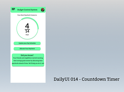 DailyUI 014 - Countdown Timer budget countdown timer dailyui dailyui 014 design financial