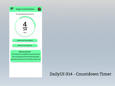 DailyUI 014 - Countdown Timer