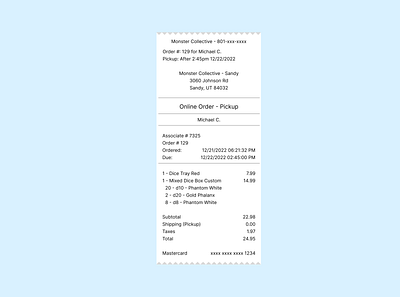 DailyUI 017 - Email Receipt dailyui dailyui 017 email printed receipt