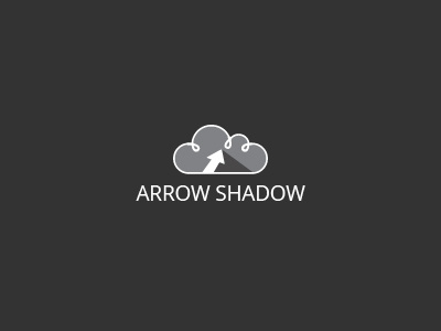 Arrow Shadow cloud logo creative logo internet logo minimalist logo modern logo simple logo web hosting logo