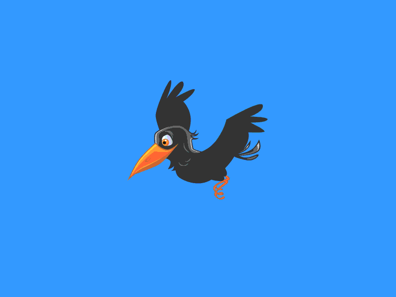 Cartoon Funny Animation Gif Character on Isolated Background. Melancholic  Bird. Stock Video - Video of smile, isolated: 192829745