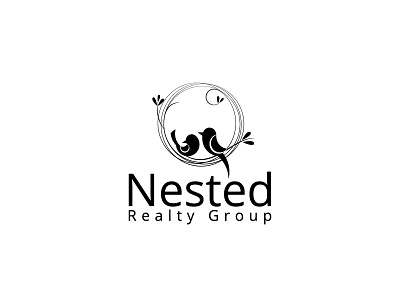 Nested Realty Group Logo Concept bird logo creative logo feminine logo logo development process modern logo out of the box design real estate logo sophisticated logo