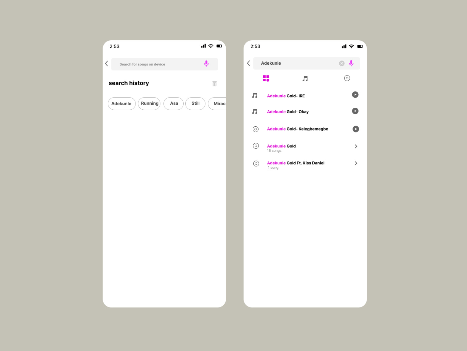Search by Felicia on Dribbble