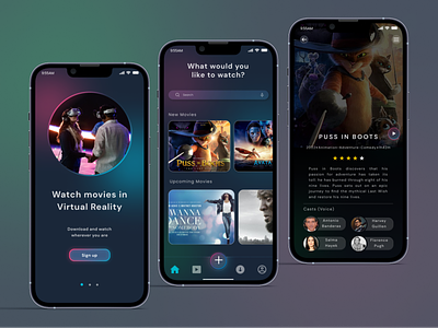 Neon Effect Mobile App for Movies dailyui dailyuichallenge design figma productdesigner ui uidesigner