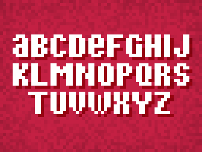 Pixel alphabet alphabet fonts pixel
