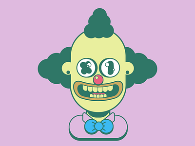 Krusty The Clown 2d animation bizarre character clown crazy design dribbble flat icon icon app illustration kit8 man motion graphics simpson sketch symbol vector