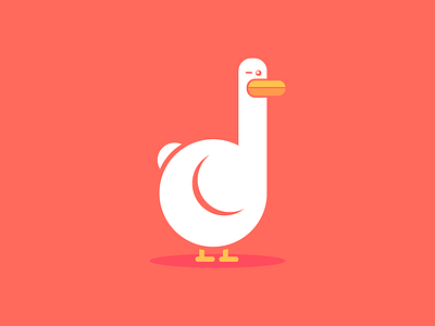 36 Days Of Type - D 2d 36 days of type animal bird branding character character design duck flat icon illustration letter d logo typography