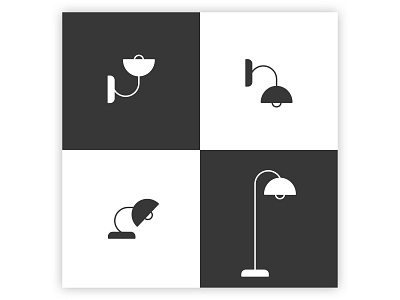 Illustration lamp silhouette