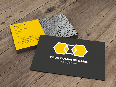 Business card simple design Polygon design graphic design illustration logo typography vector