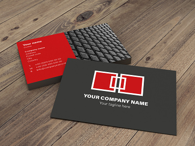 Business card simple design Square design graphic design illustration logo typography vector