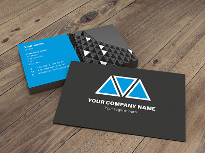 Business card simple design Triangle design graphic design illustration logo typography vector