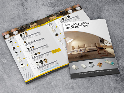 Brochure lighting parts design graphic design illustration typography