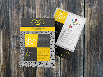 A4 flyer product template design graphic design illustration logo typography vector