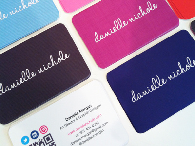 Danielle Nichole Business Cards business cards texture typography