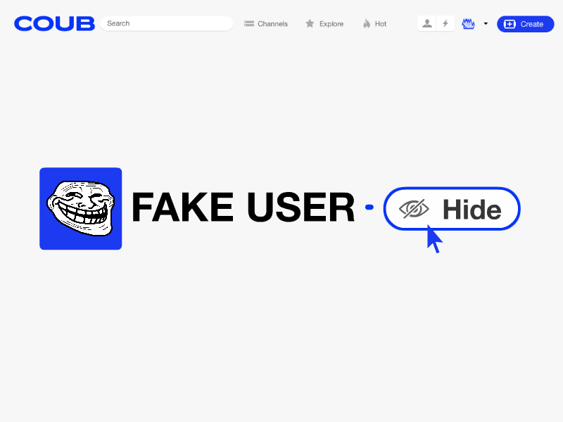 Fake user ban animation