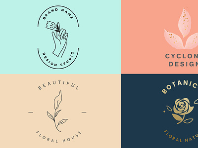 Botanical boho logo design