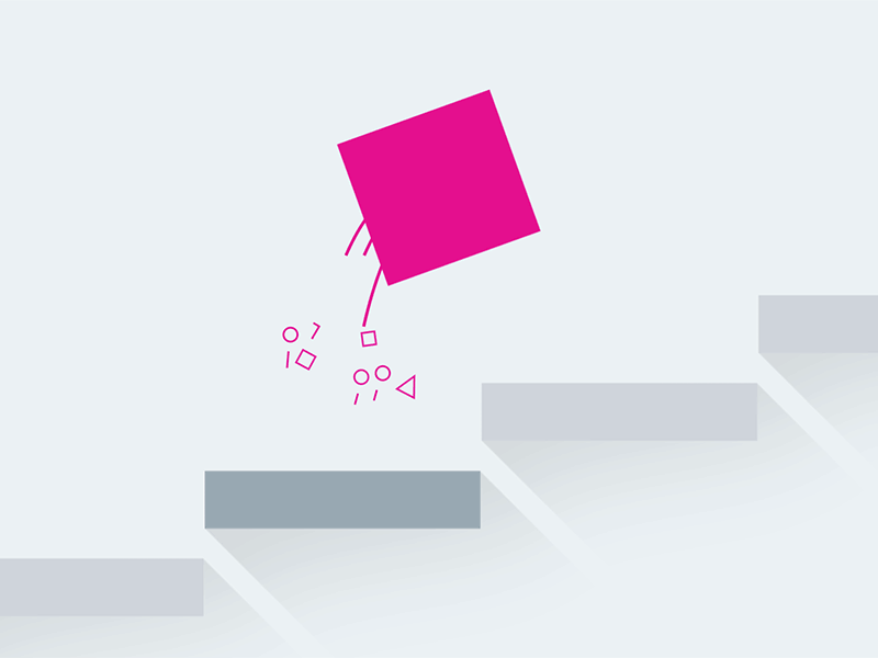 Bouncing Square animation design motion motion design vector