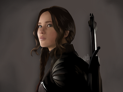Katniss Everdeen digital art digital drawing digital painting graphic design illustration procreate