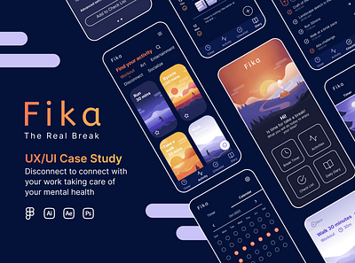 Fika UX/UI Case Study app design graphic design illustration ui uidesign ux uxresearch vector