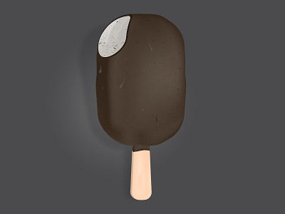 Choco Pop ice cream illustrator products rendering