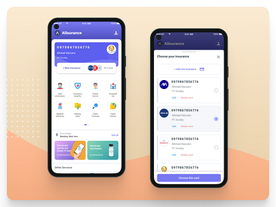Allsurance - Multi insurance app android application design mobileapp mobiledesign uidesign