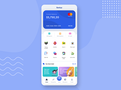 Exploration - Mobile banking app homepage android application credit card app design e wallet app homepage jenius mobile bank app mobileapp mobiledesign payment app ui uidesign ux design
