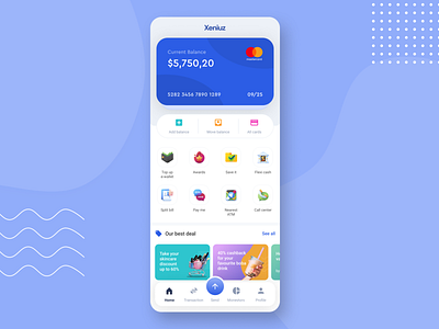 Exploration - Mobile banking app homepage android application credit card app design e wallet app homepage jenius mobile bank app mobileapp mobiledesign payment app ui uidesign ux design