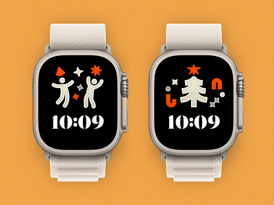 22S4 apple watch holiday illustration