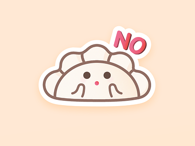 ❌ NO design dumplings flat illustration imessage stickers vector