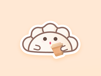 ☕️ Coffee design dumplings icon illustration imessage stickers vector