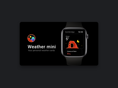Weather mini app apple watch arches card clearday design illustration national parks nps ui watchos weather